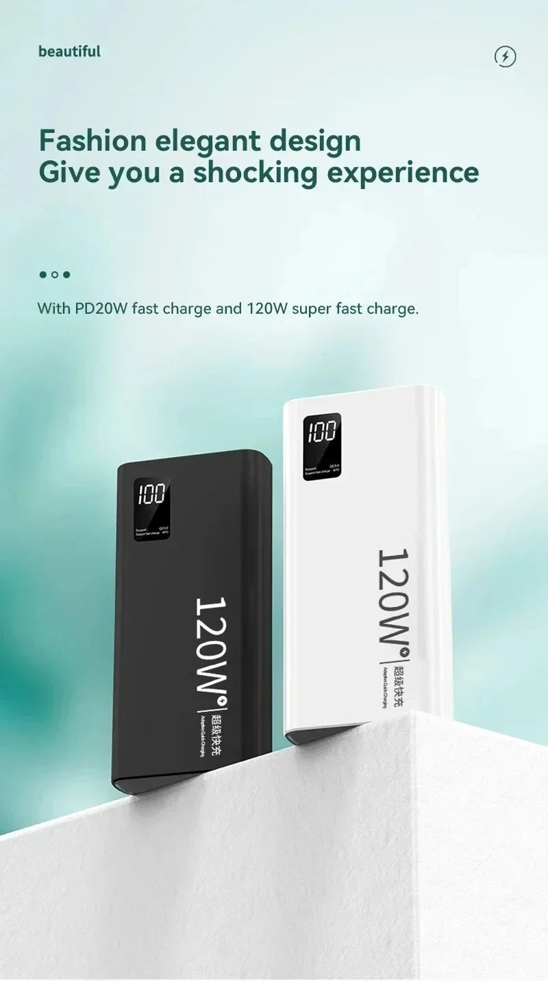 120W Fast Charging Power Bank 200000mAh | High Capacity Travel Battery Tidesmit