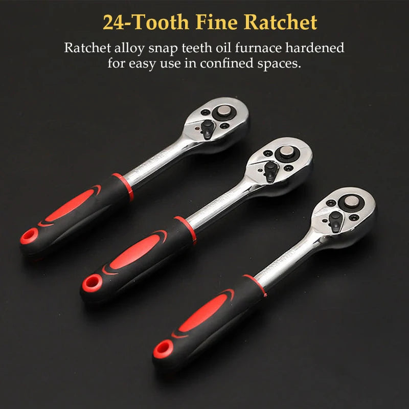 NEW Car Repair Tool Kit 46 Pcs/Set Socket Set Car Repair Tool Ratchet Torque Wrench Combo Auto Repairing Tool Set