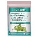 30 Patches Oregano Oil Transdermal Patches with Black Seed Oil Garlic Elderberry - Immune & Digestive Support