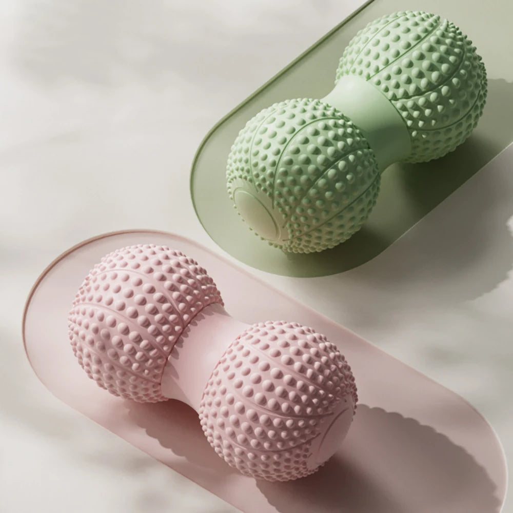 Peanut Massage Ball for Deep Tissue Back Pain Relief - 6.5cm TPE Tool Back Massage Instrument Tidesmit