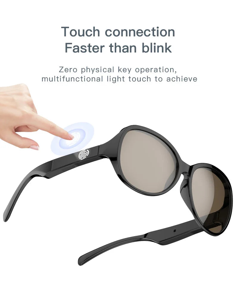 Smart Bluetooth Sunglasses with Spatial Audio and UV Protection Tidesmit