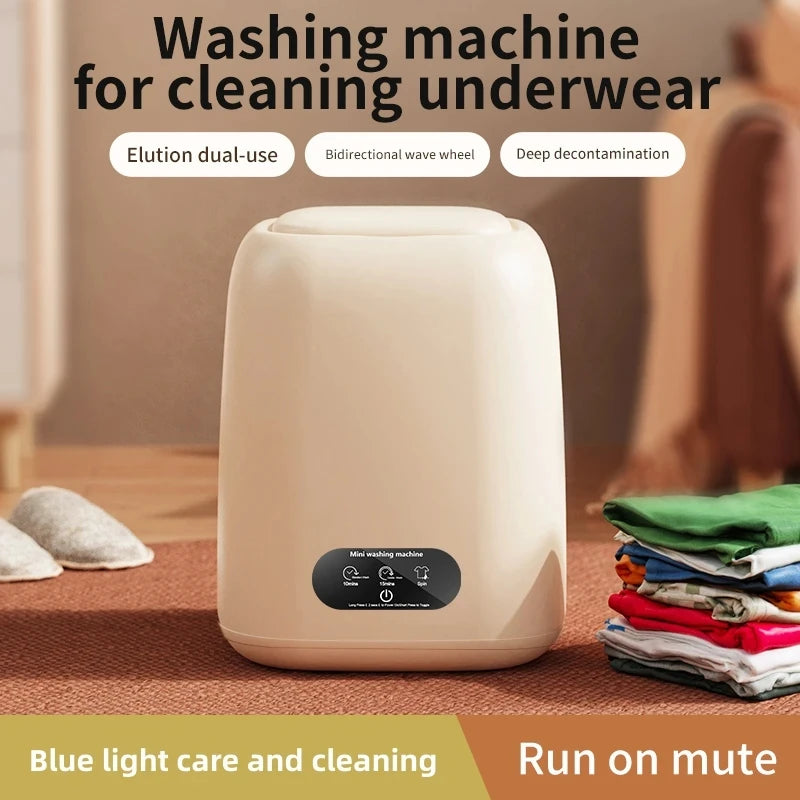 Tidesmit portable mini washing machine showing internal drum and spin dryer feature for underwear and baby clothes