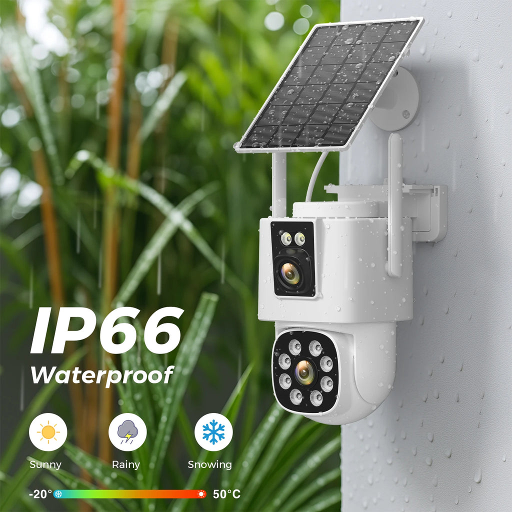 4G Solar Camera  Outdoors Wifi PTZ IP Camera 8MP 4K HD CCTV Camera AOV 24 Hour Recording Human Ai Auto Detect Tracking ICSee APP
