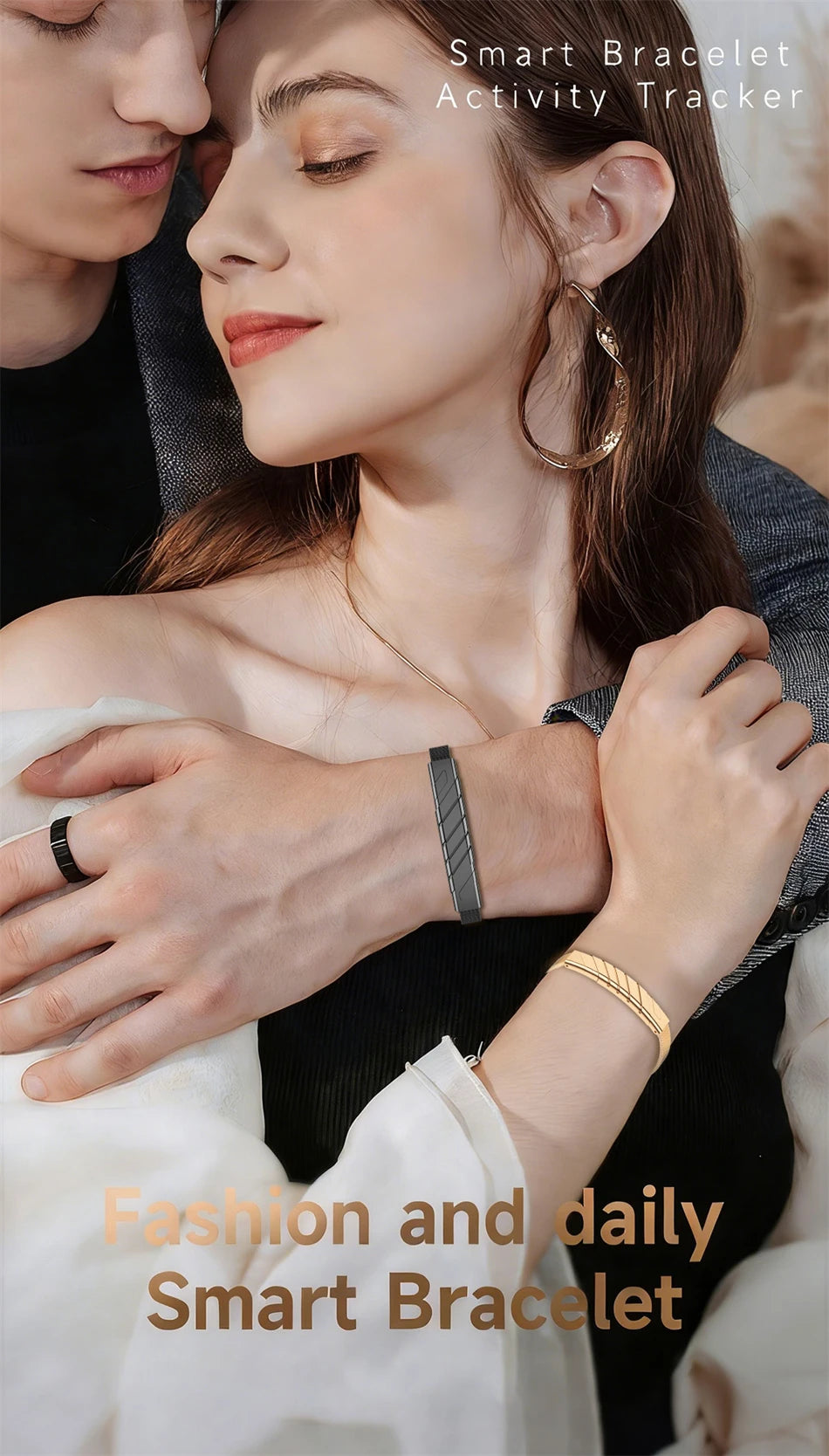 2026 New Bluetooth Smart Bracelet Health Wristband Heart Rate Sleep Stress Monitoring Sport Fitness Tracker No Screen Smartwatch