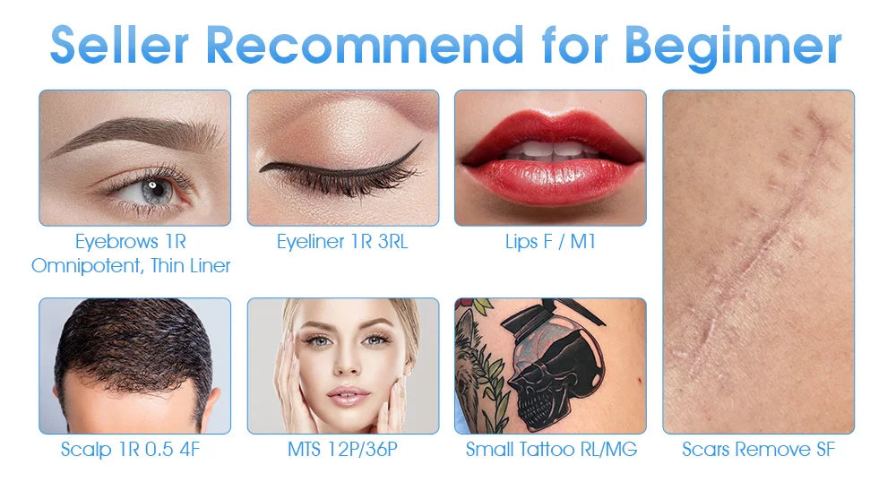 Permanent Makeup Tattoo Cartridges - Professional Rotary PMU Needles Permanent Makeup Machines Tidesmit