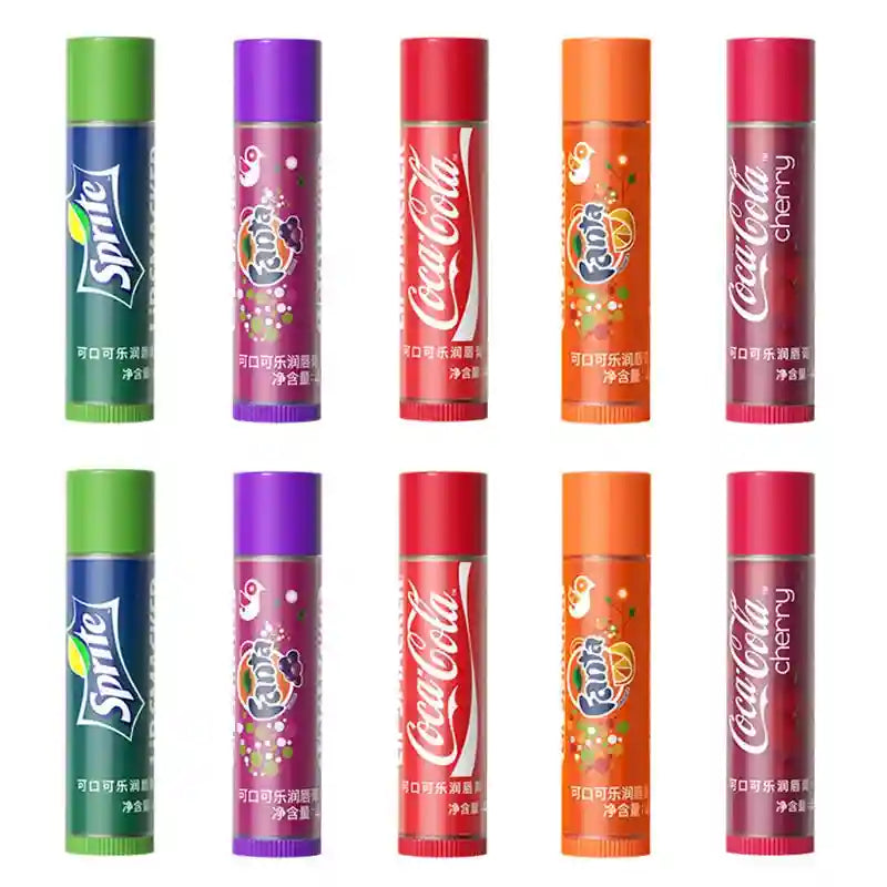 Coca-Cola Lip Balm Set: Moisturizing Daily Lip Care Treatment (6-10pcs) Lip Care 10PCS Tidesmit