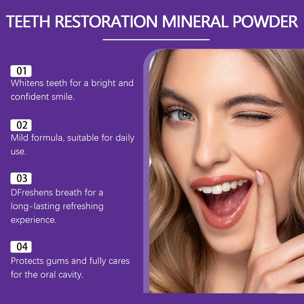 Tidesmit teeth restoration mineral powder for professional stain removal and fresh breath oral care
