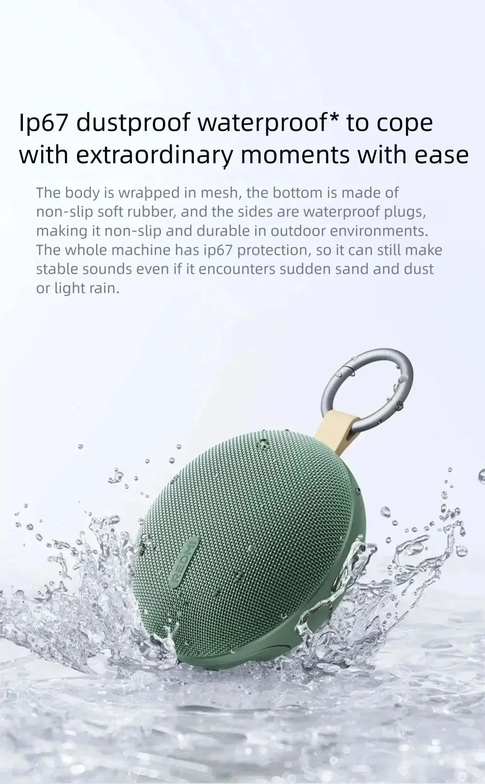 REDMI Bluetooth Speaker 2 Compact size, powerful sound, lightweight and portable for outdoor use CN.