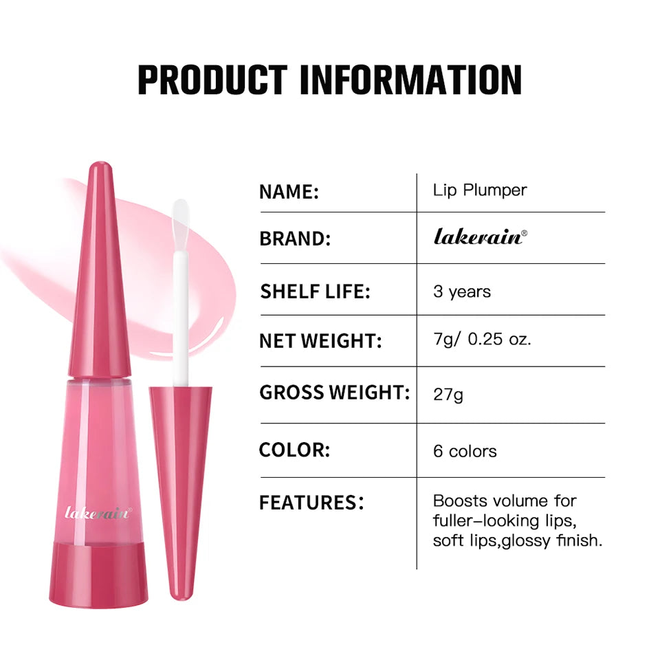 Lip Plumper Oil – Hydrating Volumizing Gloss for Fuller Lips, 6ml Lip Care Tidesmit