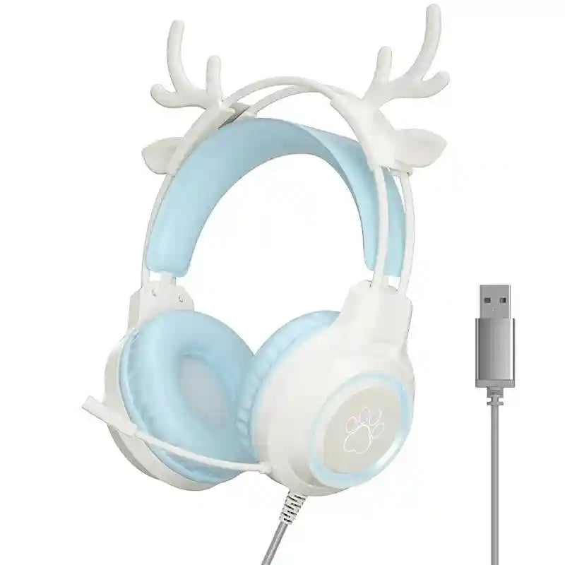 Wired Gaming Headphones: Noise-Canceling Over-Ear Audio - SY-G35 Series SY-G35 Blue Deer Tidesmit
