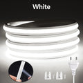 Super Bright 220V COB LED Strip with Switch FOB Tape Ribbon EU Plug 2M 5M 30M 25M 20M 15M 10M LED Lights For Kitchen Room Decor