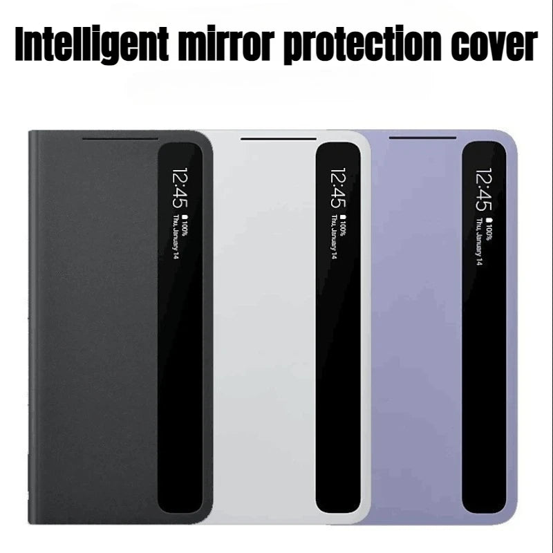 Samsung Galaxy S21 Ultra Mirror Flip Case - Slim Shock-Absorbing Cover Tidesmit