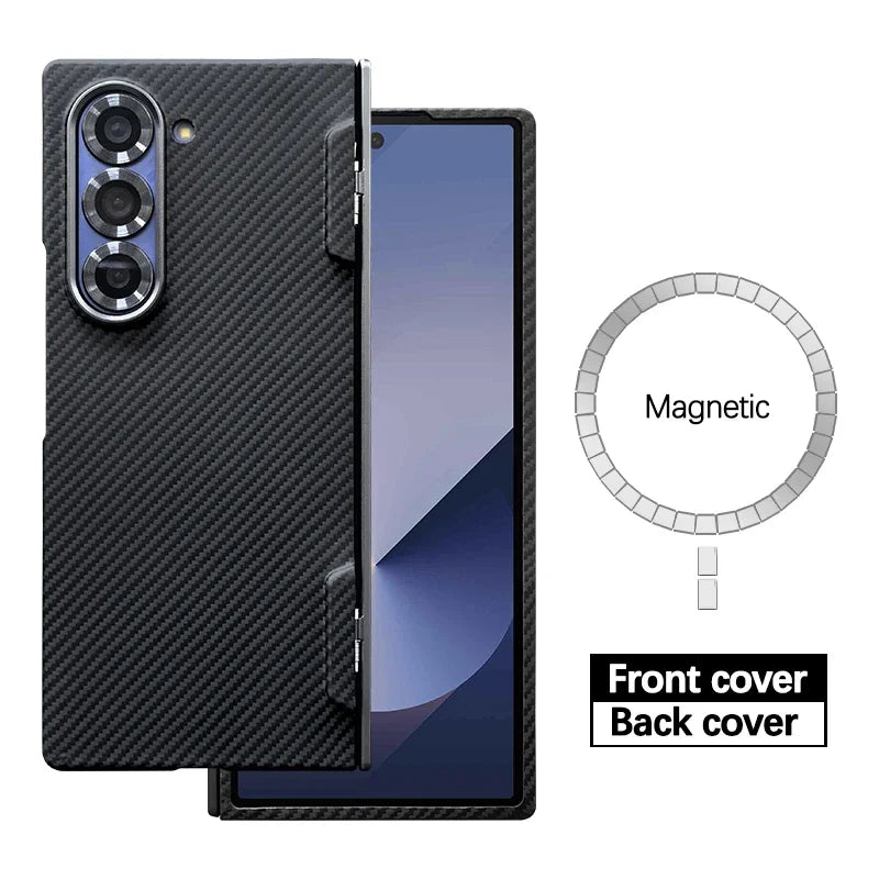 Samsung Galaxy Z Fold 7 Aramid Carbon Fiber Case - Slim Protection Fornt Back 2 Galaxy Z Fold6 Tidesmit
