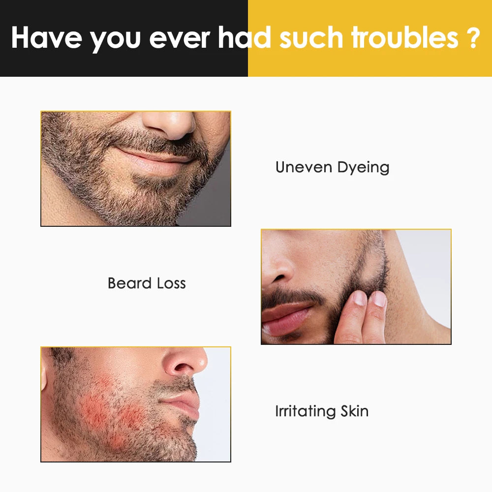 5pcs Instant Hair Dye Black Beard Shampoo for Men Natural Beard Coloring Temporary Blackening Moustache Shampoo Wash convenient
