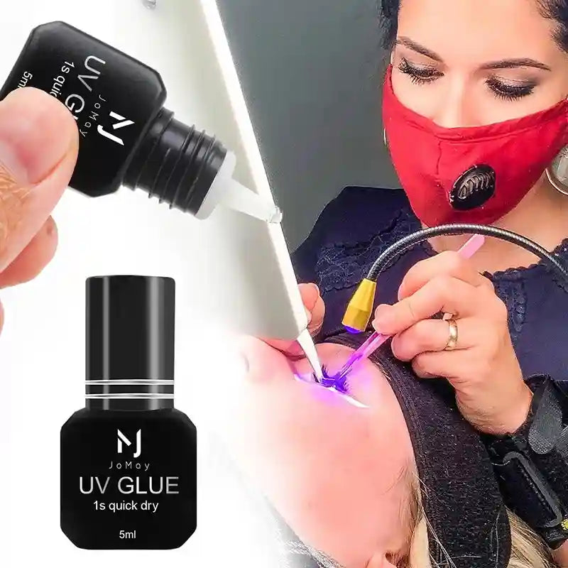 UV Eyelash Extension Glue 5ml - 0.1s Fast Dry Strong Hold Eye Massage Instrument Tidesmit