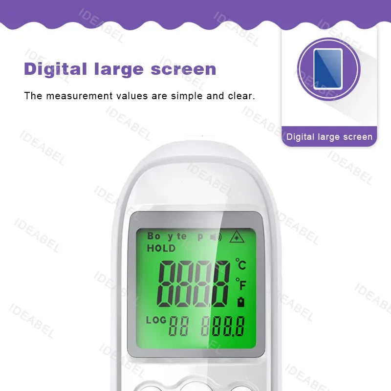 Digital Blood Pressure Monitor Wrist Tensiometer Electronic Sphygmomanometer Tonometer with LCD Forehead Digital Thermometer