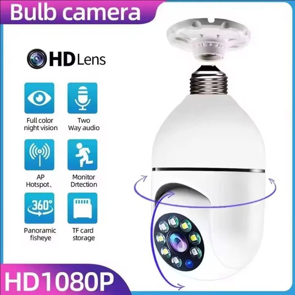 4G WiFi IP Camera E27 Bulb Cam 3MP Wireless Baby Monitor AI Tracking Security Video Surveillance Pet Cam SmartLife Indoor