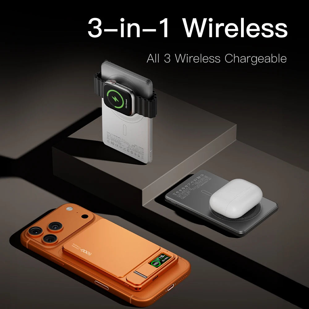 Magnetic Wireless Power Bank 10000mAh - Fast PD Travel Charger Tidesmit