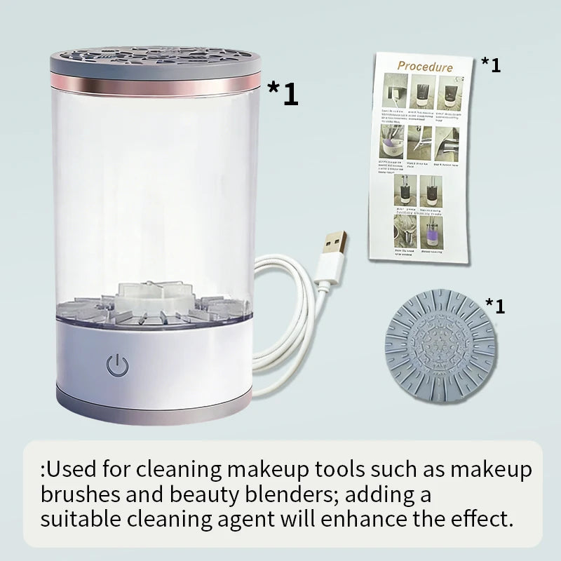 Electric Makeup Brush Cleaner - 3-in-1 Automatic PMU Device Permanent Makeup Machines 1pc Tidesmit