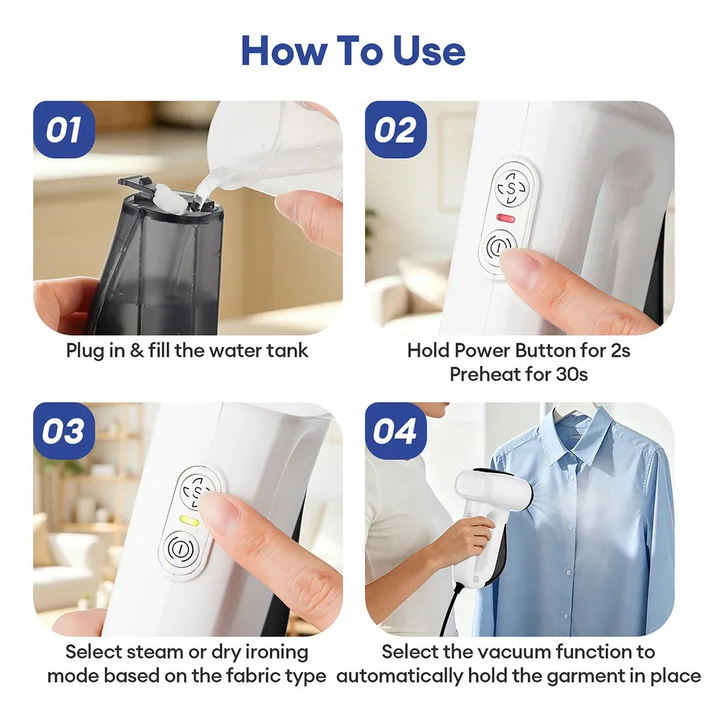 Tidesmit 3-in-1 Handheld Garment Steamer 1300W