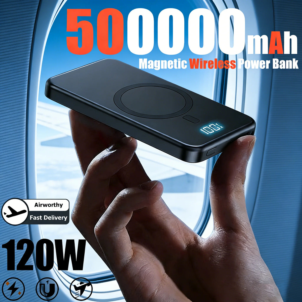 Magnetic Portable Charger 50000mAh - 22.5W Fast Charging Power Bank Tidesmit
