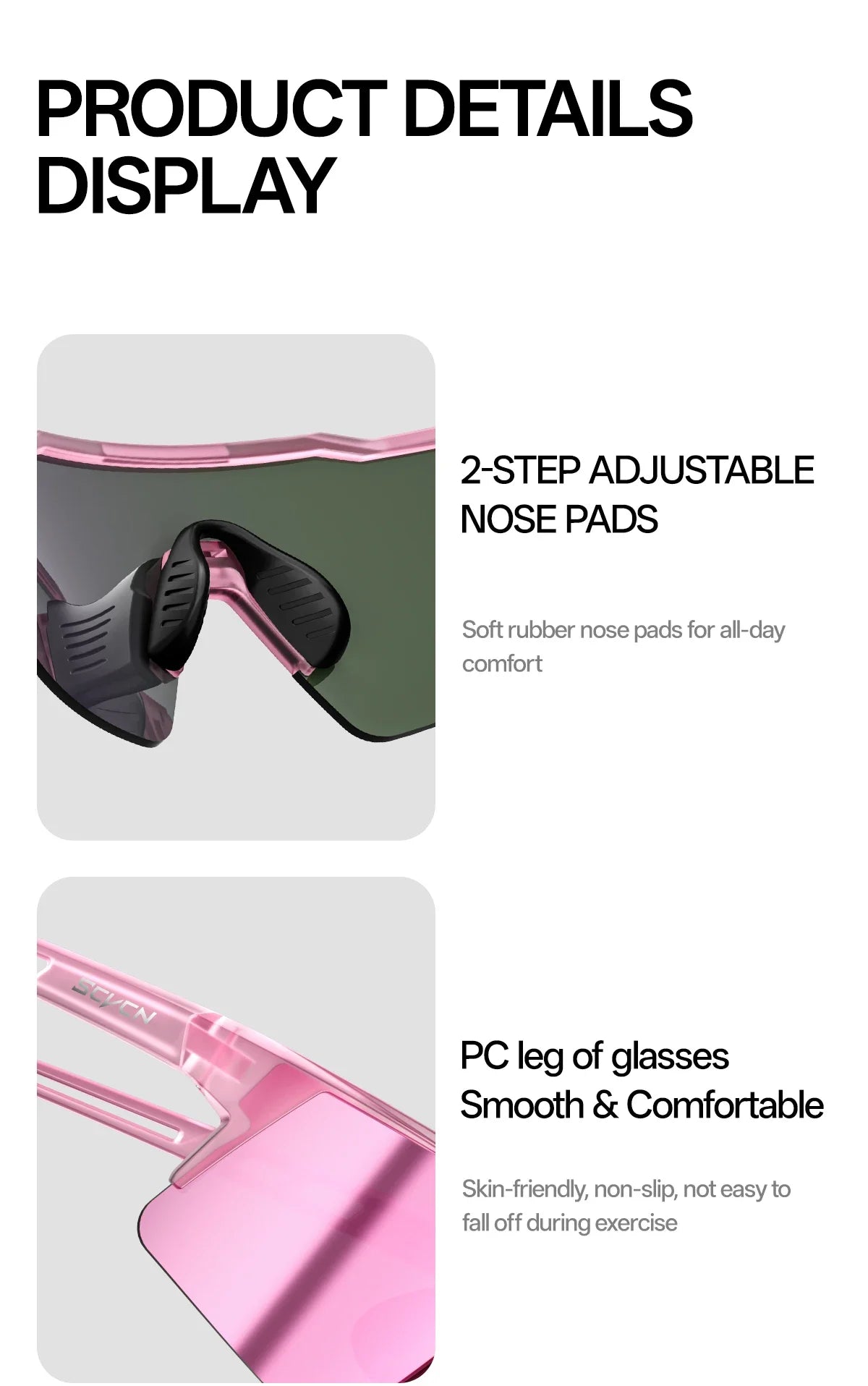 SCVCN 2026 New Cycling Sunglasses Photochromic Hiking Eyewear Driving Fishing Glasses for Women Men Travel Golf MTB Bike Goggles