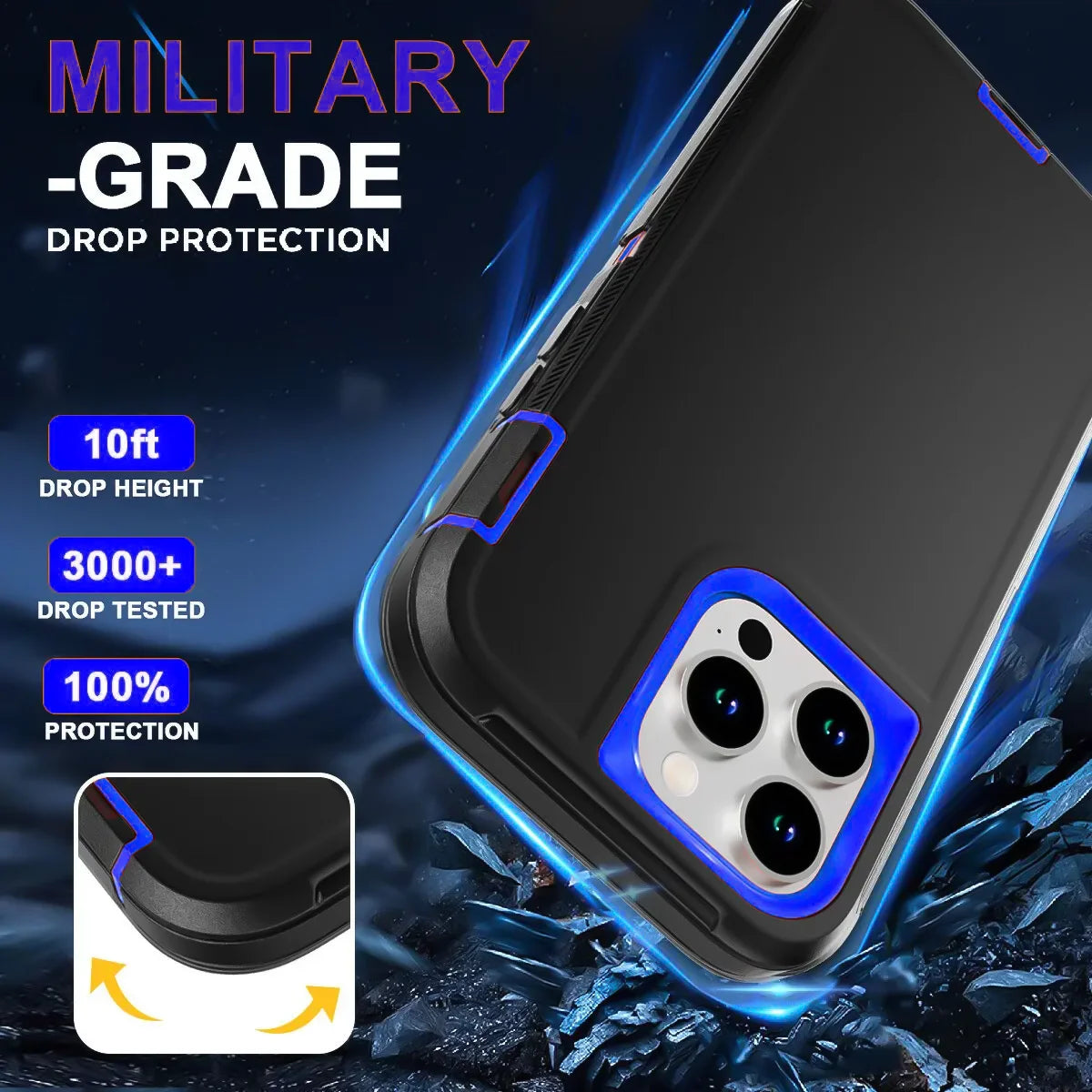 iPhone 17 Pro Max Shockproof Case with Integrated Kickstand - Tidesmit Tidesmit