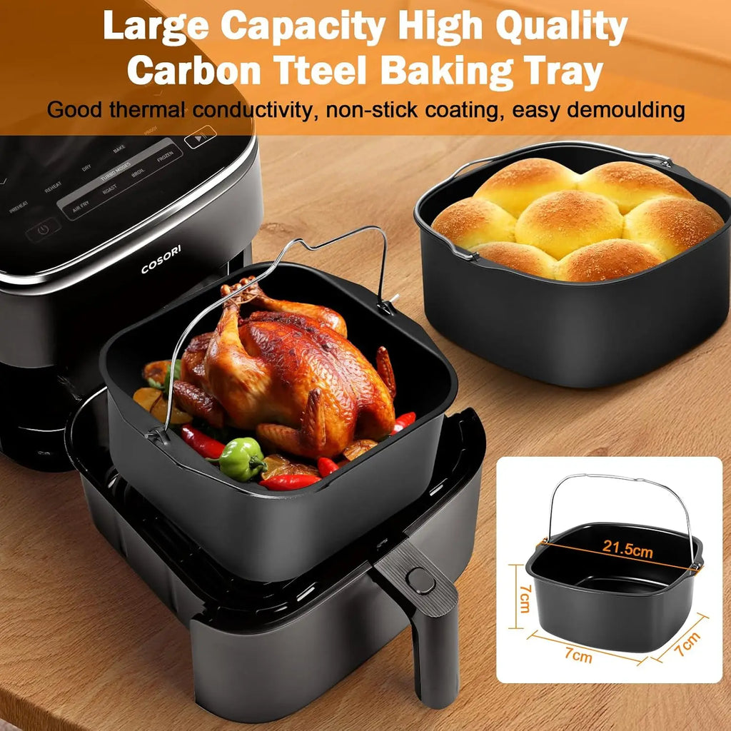 Air Fryer Accessories for COSORI 5.5L/6L/6.2L/6.4L, for Ninja AF180EU 6.2L Air Fryer Accessories Grill Rack Air Fryer Accesorios