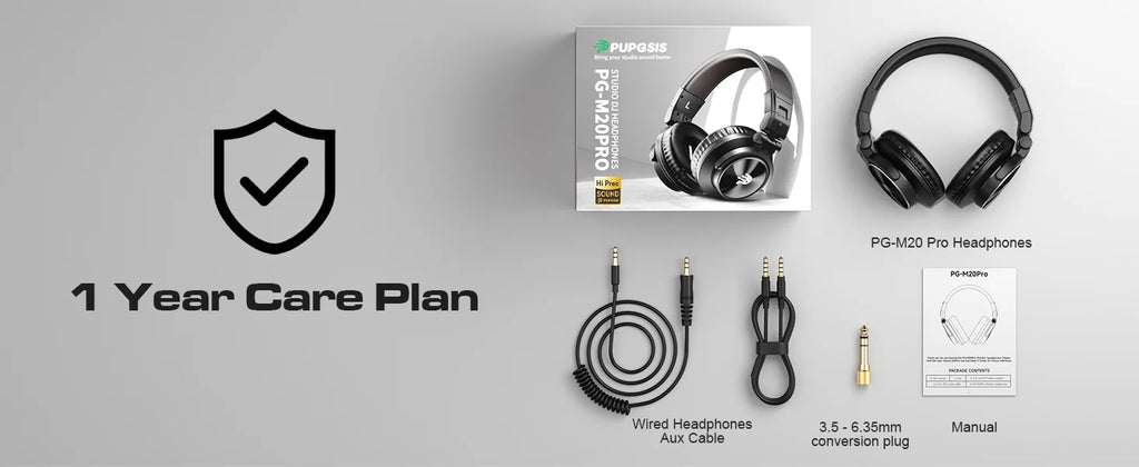 Studio Headphones - Over-Ear Professional Audio Monitoring (Black) Tidesmit