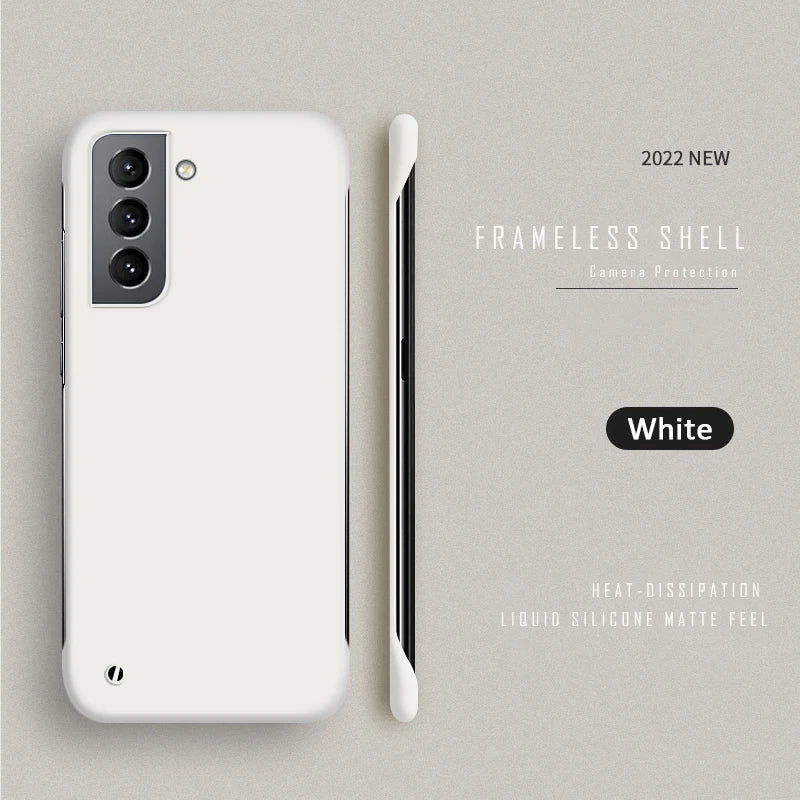 Samsung Galaxy S23 Slim Hard Frameless Case - Matte Shock-Absorbing Cover Antique White Tidesmit