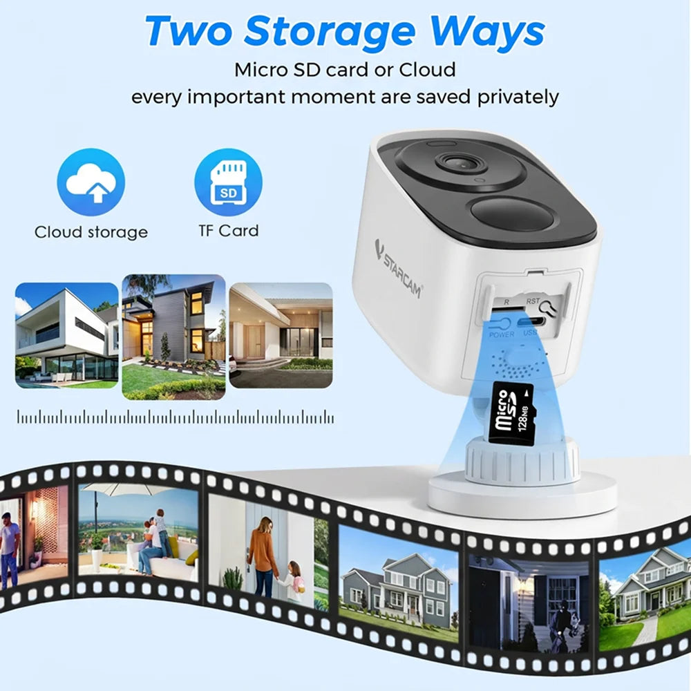 4K Wireless Battery Powered Cameras Outdoor Magnetic 5MP Indoor for Home Security Smart Motion Detection  CCTV IP Camera