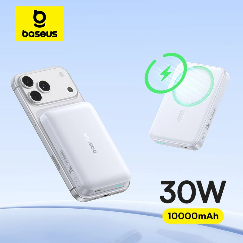 Magnetic 10000mAh Fast Charging Power Bank - PD 30W Travel Battery Tidesmit