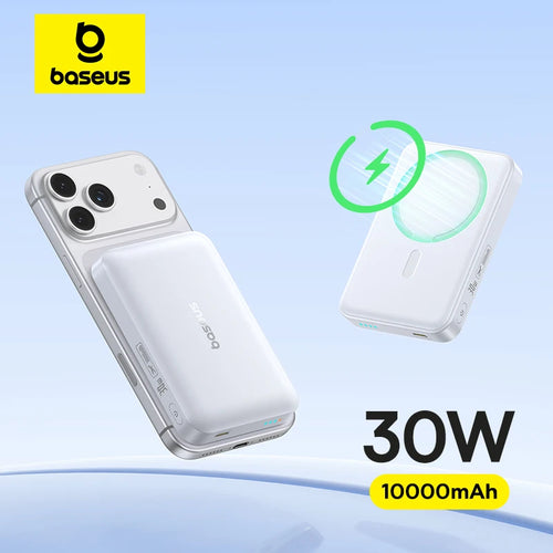 Magnetic 10000mAh Fast Charging Power Bank - PD 30W Travel Battery Tidesmit