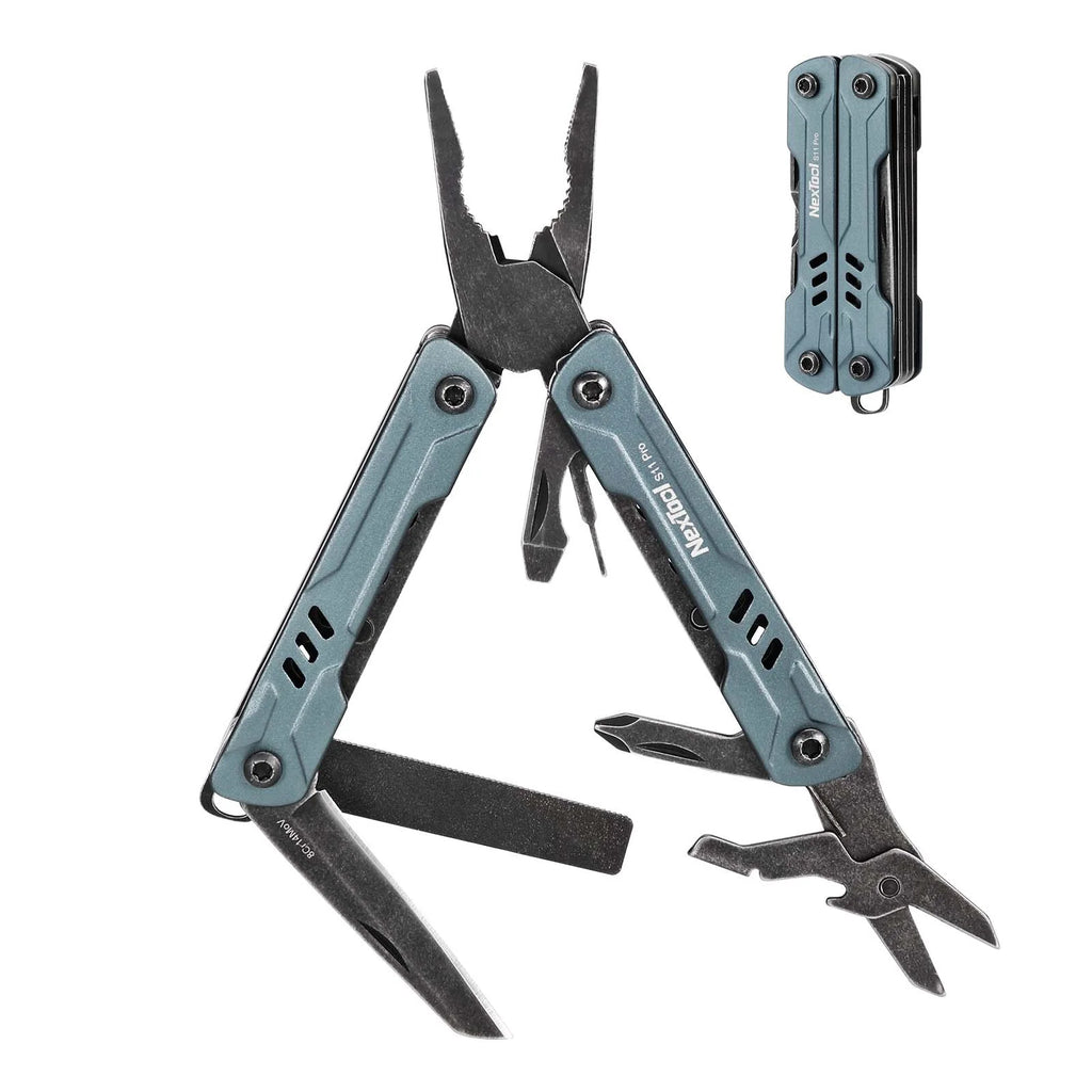 NexTool S11 Pro Mini Sailor Pliers 12-In-1 Multi Tool Pocket Knife Folding Tools Wire Cutters EDC Card Pin Screwdriver Scissors
