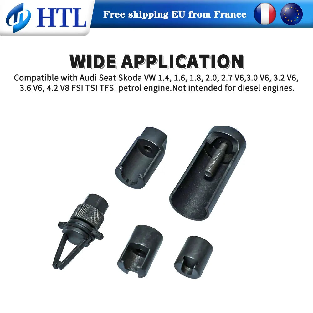 T10133 Fuel Injector Puller Removal Kit Injector Seal Installer Tool For Audi VW Seat Skoda VAG V6 V8 FSI Petrol Engine