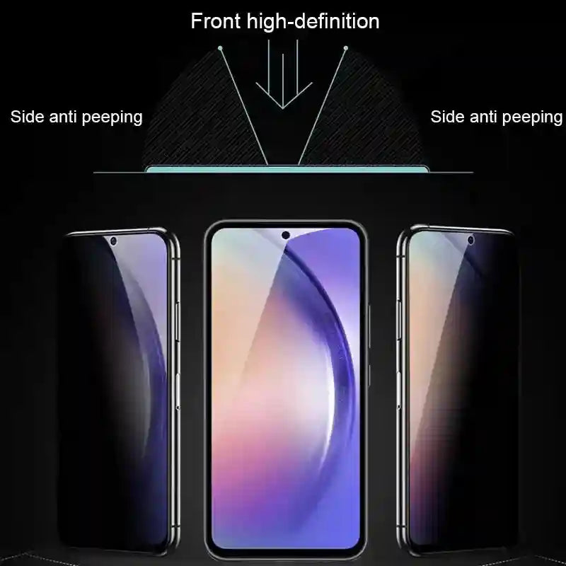 Privacy Screen Protector for Samsung Galaxy - 9H Tempered Glass 2-Pack AE Tidesmit