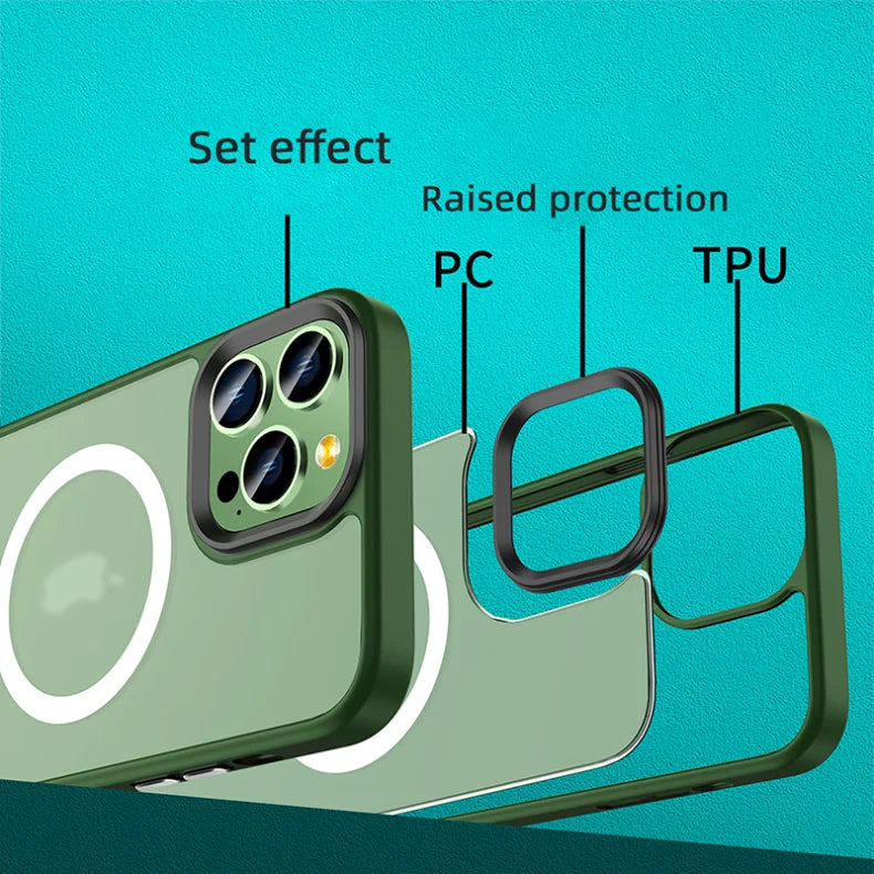 Magnetic iPhone Case with Wireless Charging & Military-Grade Drop Protection Tidesmit