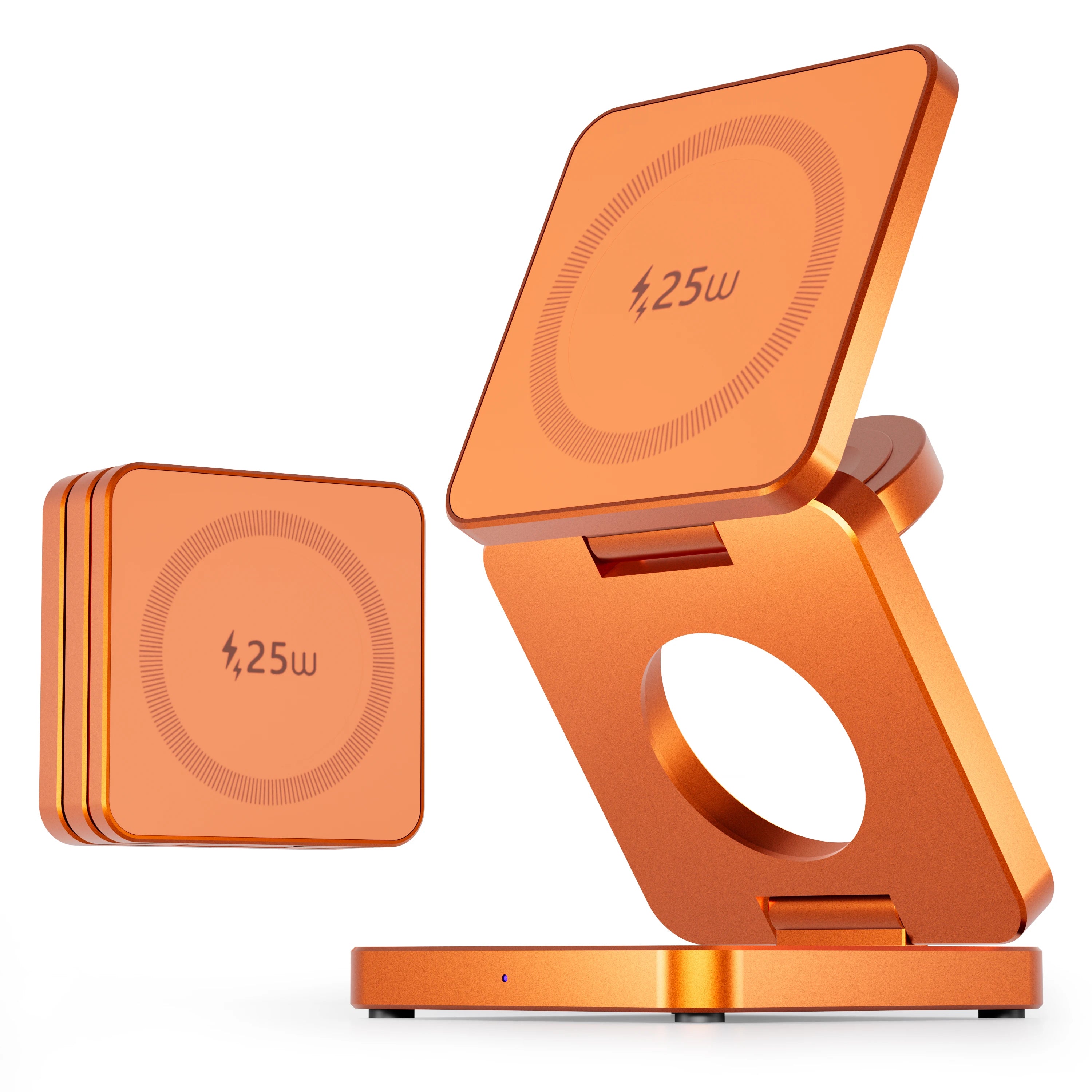 25W Qi2.2 Magnetic Wireless Charger, 3 in 1 Qi2 25W Foldable Fast Wireless Charging Stand for iPhone 17 14-16 AirPod Apple Watch