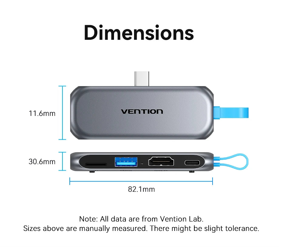 4 in 1 USB C Hub 4K 60Hz HDMI Adapter with 100W PD Power Delivery Tidesmit