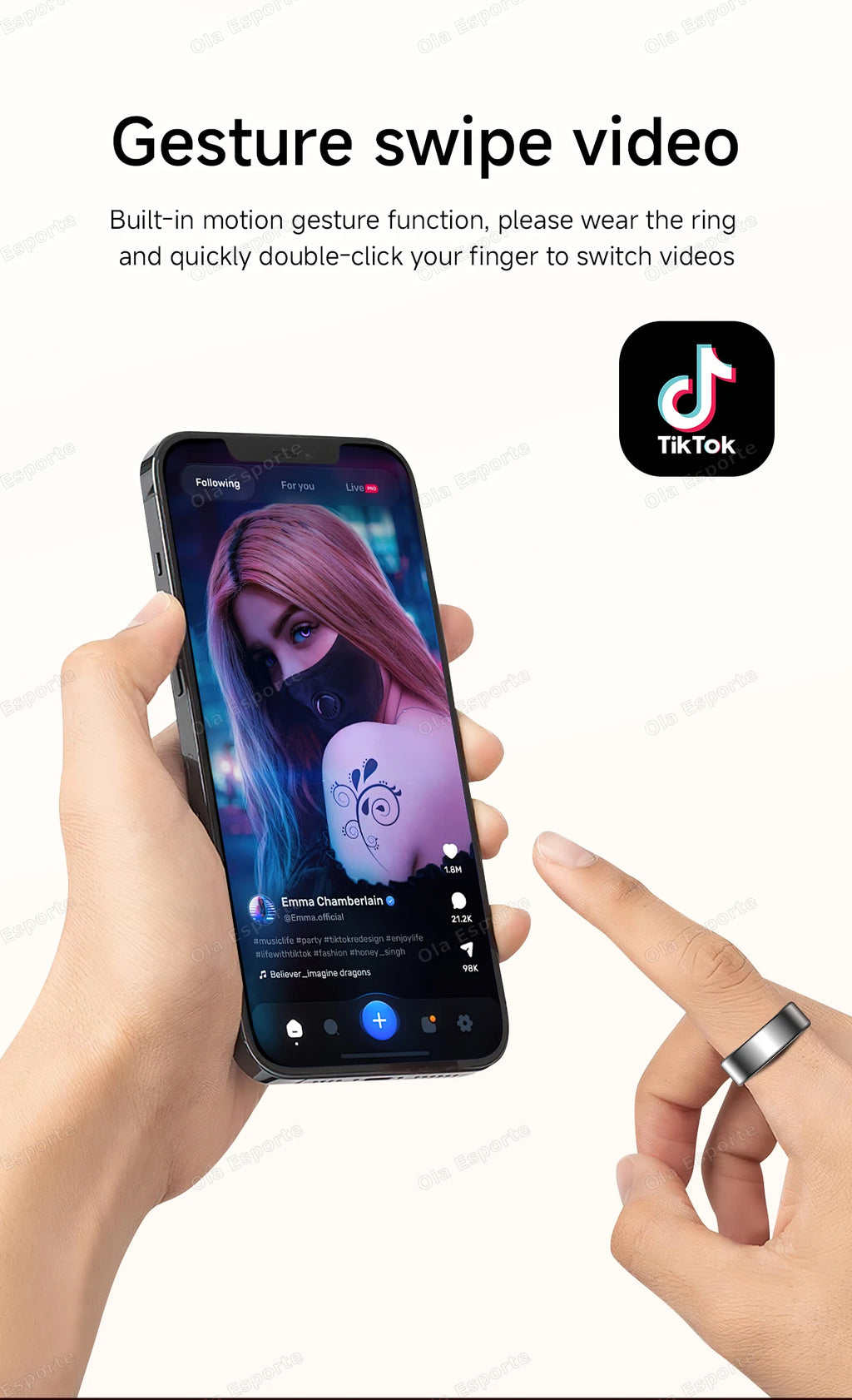 2025 Smart Ring Call Alert, Message Notification, Hand Gestures Control, Health Manager, IP68 5ATM Waterproof Ring For Men Women