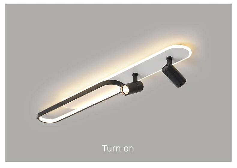 Simple Led Ceiling Lights With Spotlight Modern Bedroom Study Room Black White Gold Ceiling Lamp Home Indoor Decor Lighting Lamp