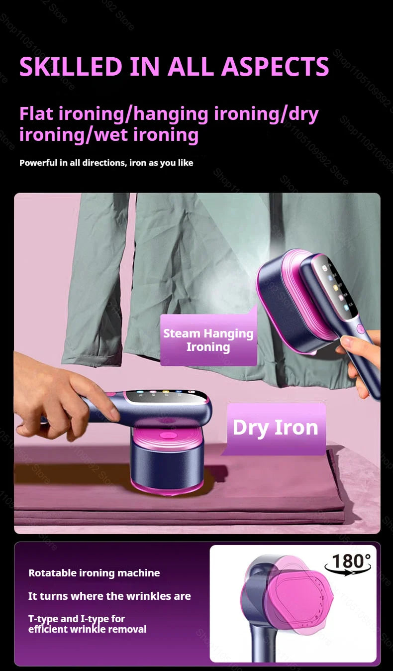 Tidesmit 1200W professional handheld garment steamer showing ergonomic portable design for fast fabric ironing