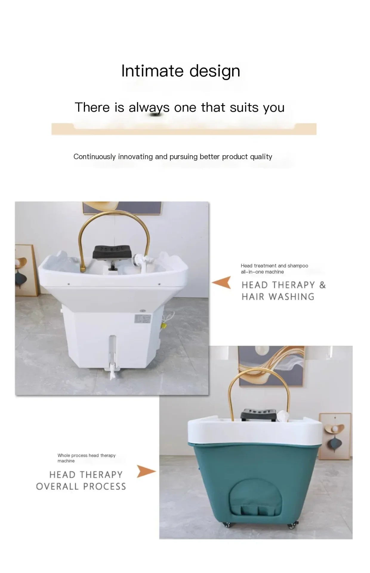 Portable Shampoo Chair for Salon - Adjustable Spa Hair Wash Station Massage Chairs Tidesmit