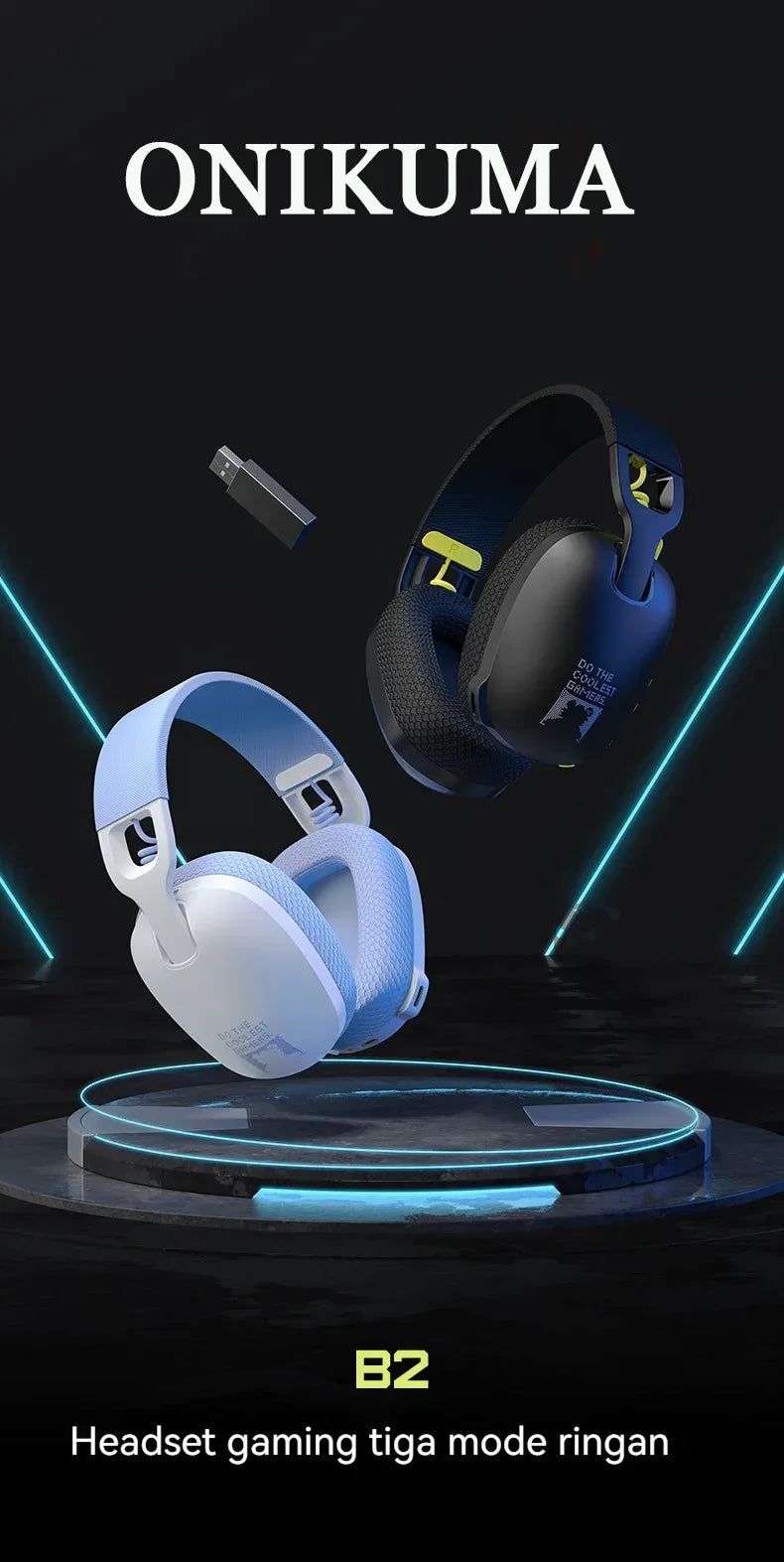 Tidesmit 2.4GHz Wireless Gaming Headset for PC PS5 with Boom Mic Tidesmit
