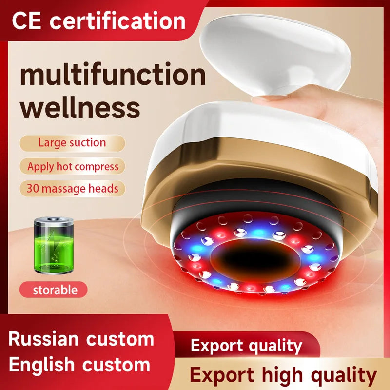 Electric Gua Sha Massager: Heated Cupping Therapy Tool for Home Spa Relaxation Treatment Tidesmit