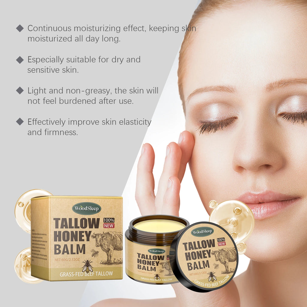 WOODSLEEP Tallow Honey Balm Powerful Moisturizing Keep Skin Moist Smooth Relieve Dryness Easy To Absorb