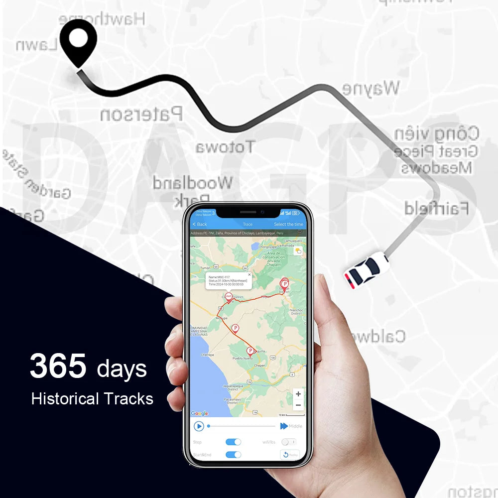 DAGPS Tracker for Vehicle TK110/GT02D 4pin Motocycle Car GPS Tracker Oil-Cut Stop Engine ACC Alarm with Sleep Save Battery GPRS.