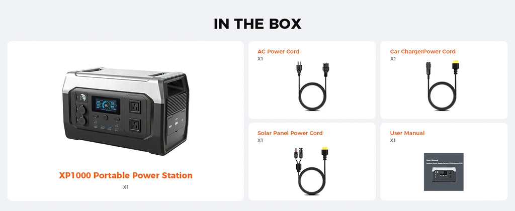CTOLITY 1800W Camping Portable Power Station 1024Wh Lifepo4 Pure Sinve Wave Solar Generator Outdoor XP1000 110V AC Garden Party