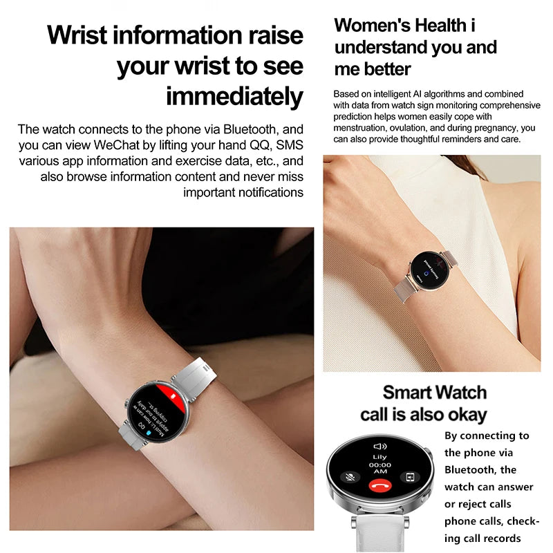 2026 New For Original Watch Mini Women Smartwatch GPS motion trail NFC 466*466 HD Full screen touch Ladies Smartwatch