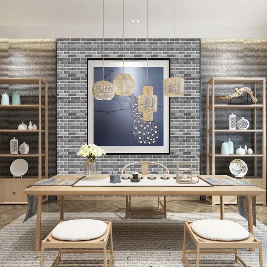 5/10Pcs Peel and Stick Tile Backsplash Thicker Design Marble Tiles 12"X12" Stick on Backsplash Self Adhesive Tiles for Any Room
